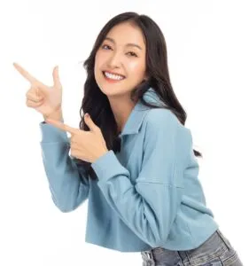 Smiling lady from Montgomeryville showing off her newly restored teeth.